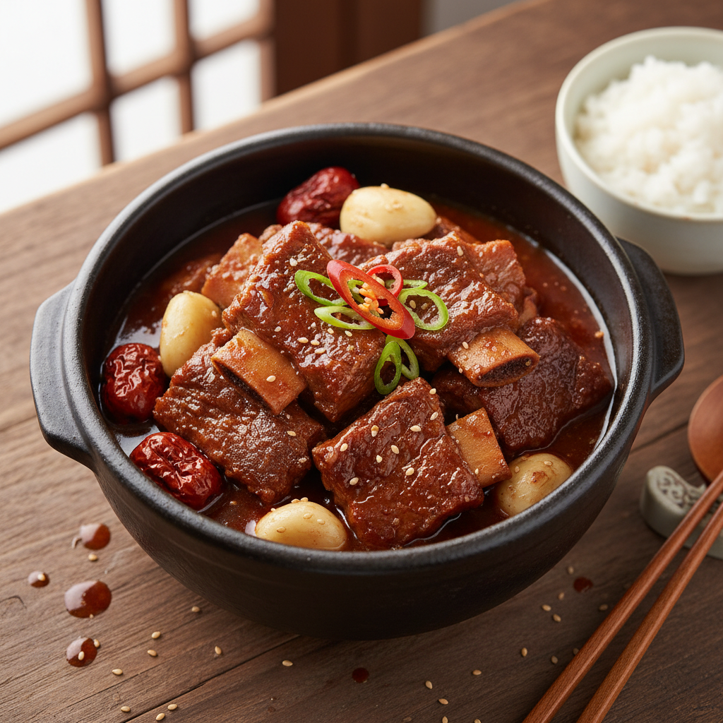 Kalbi Jjim with Jujube and Chestnut