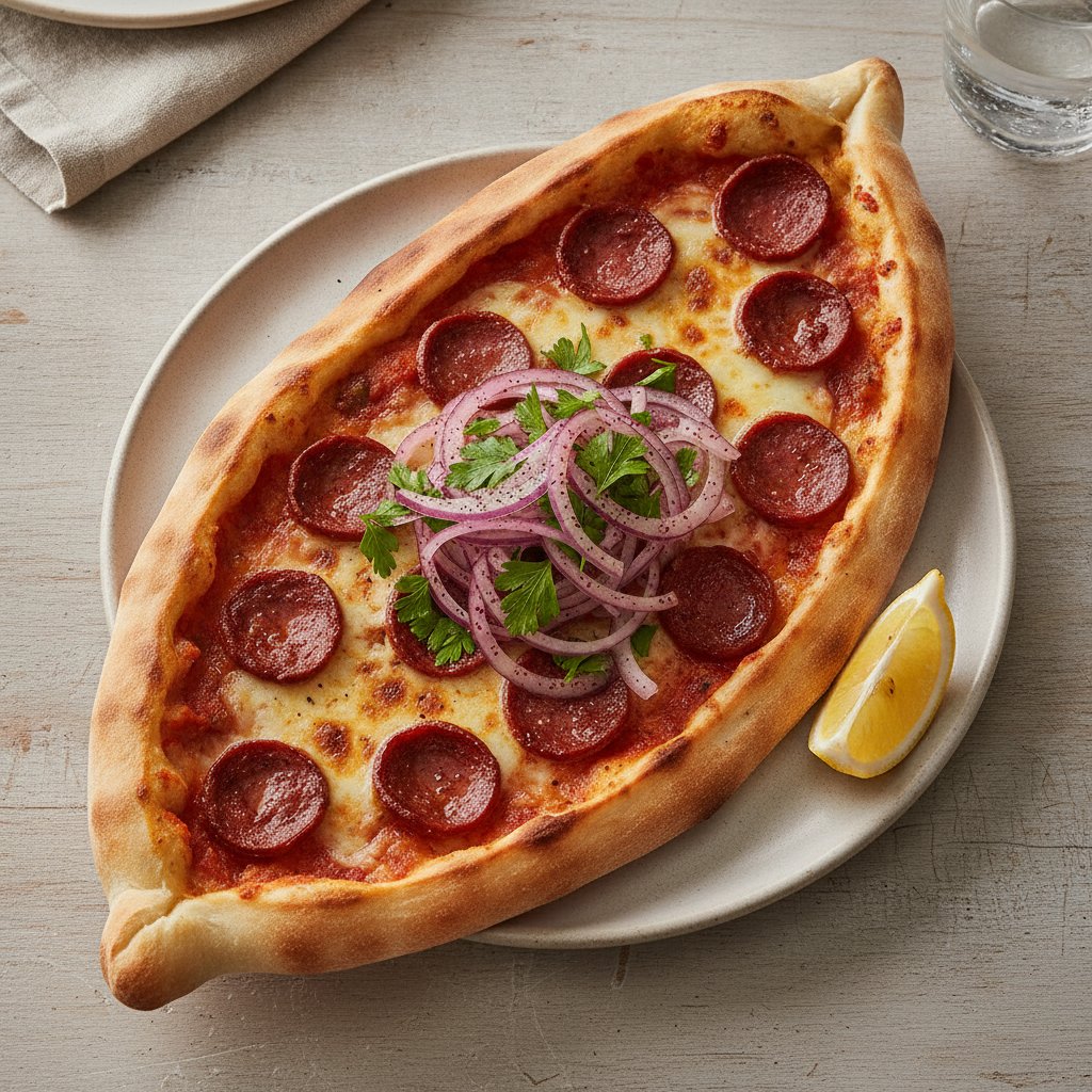 Cured Beef Sausage Flatbread