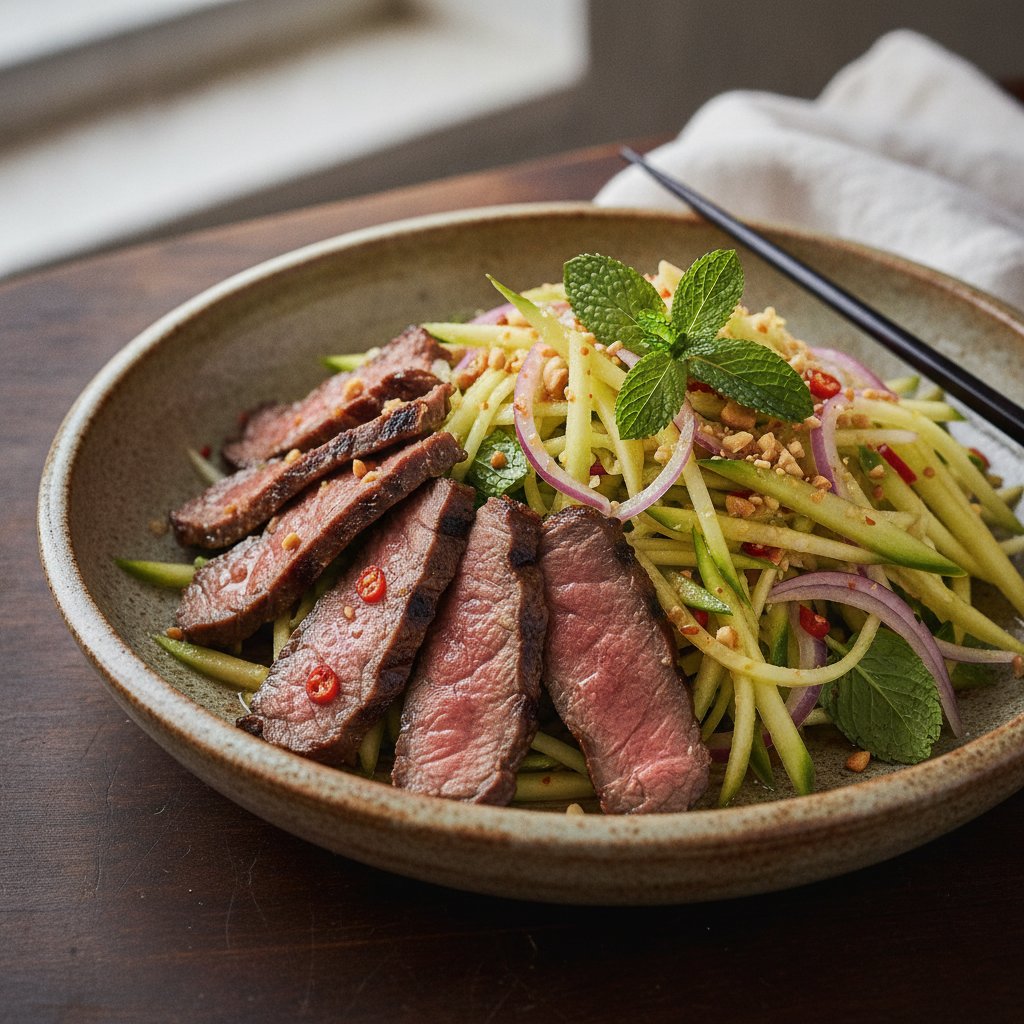 Green Mango Salad with Grilled Beef