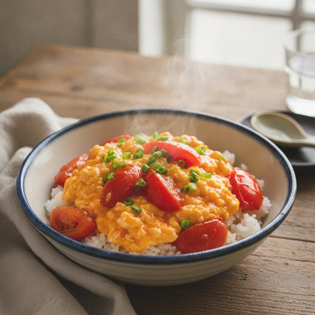 Egg and Tomato Rice Bowl