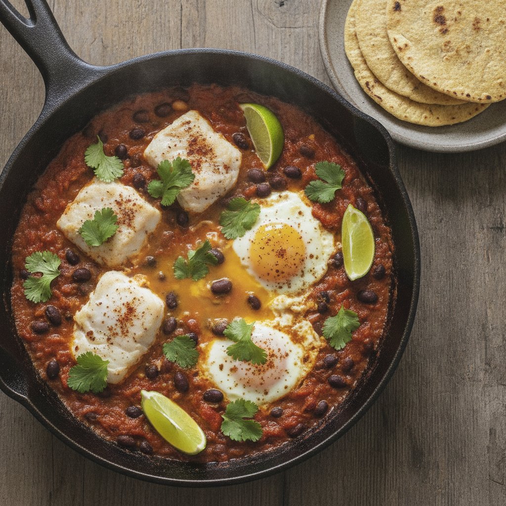 Skillet Fish in Spiced Tomato Sauce (High-Protein)