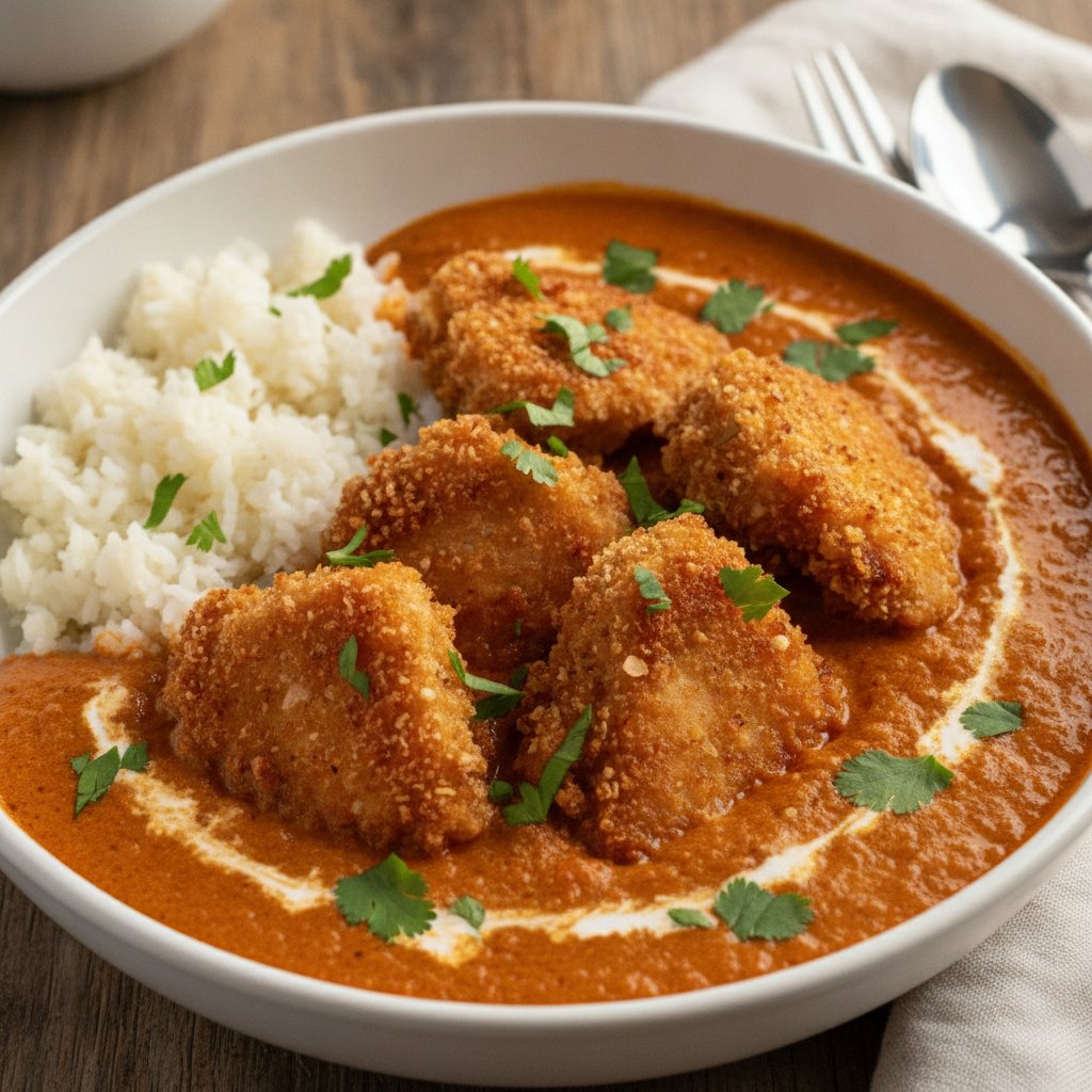 Deep Fried Battered Chicken Curry Style (Keto)