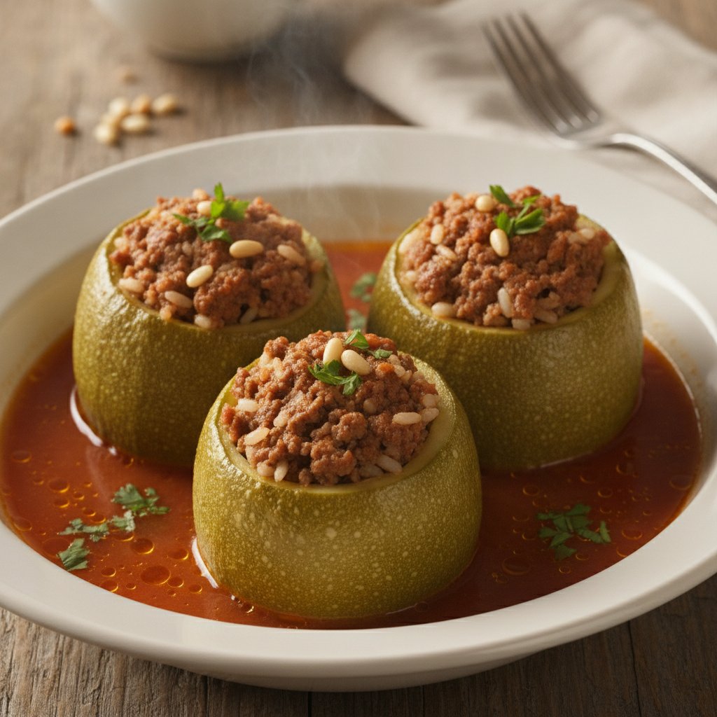 Stuffed Zucchini with Rice and Meat (Low-Calorie)