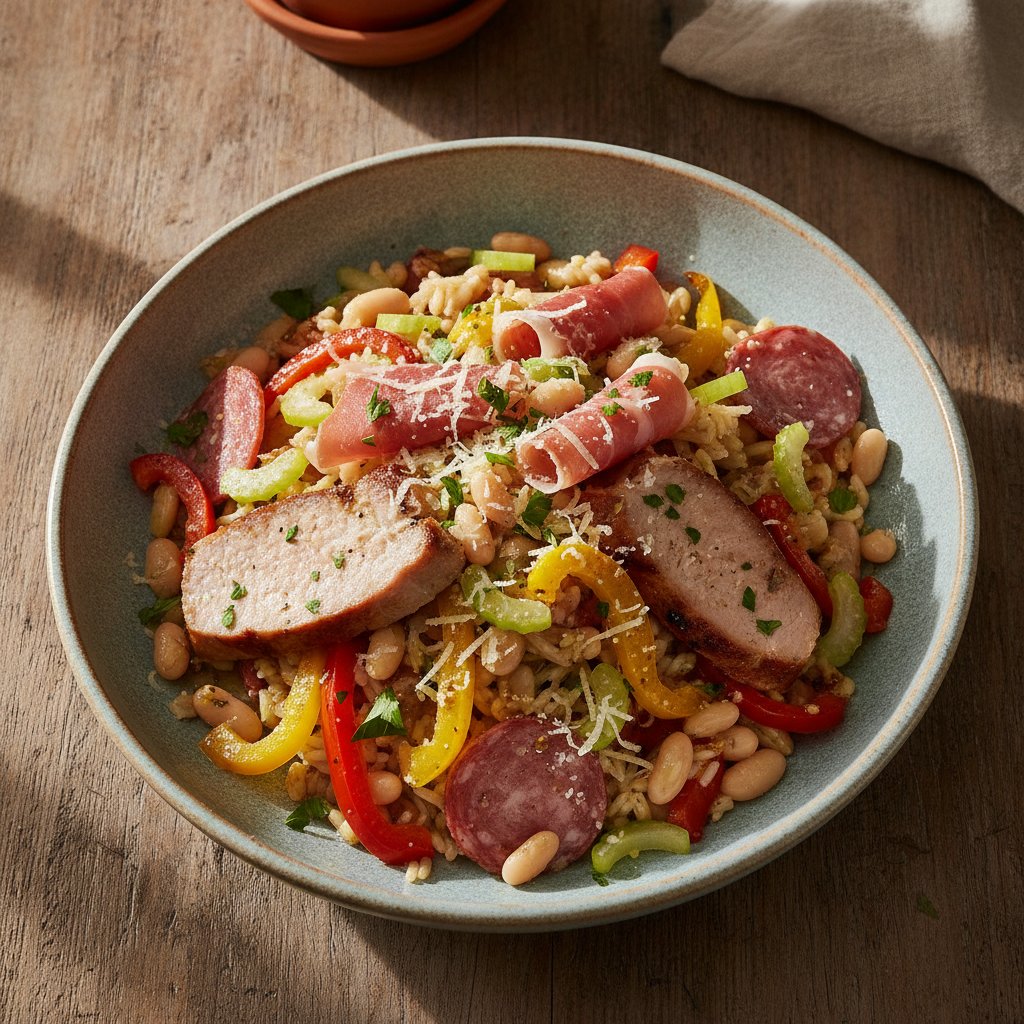Rice Salad with Cured Meats (High-Protein)
