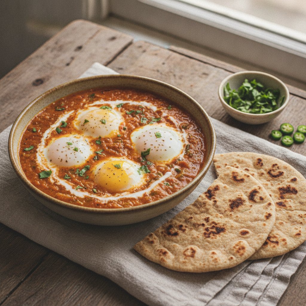 Egg Simmered in Tomato Sauce (Dairy-Free)
