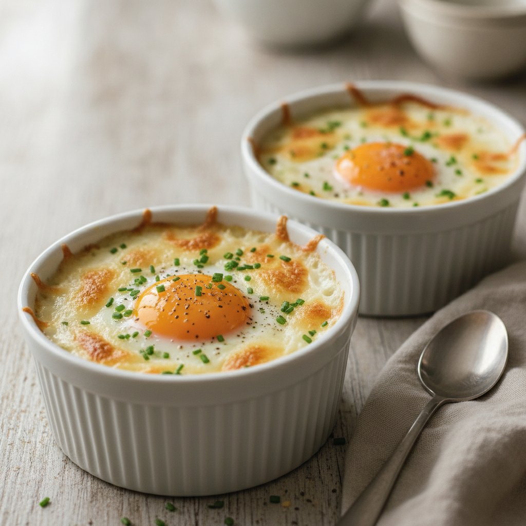 Baked Eggs with Cream (Keto)