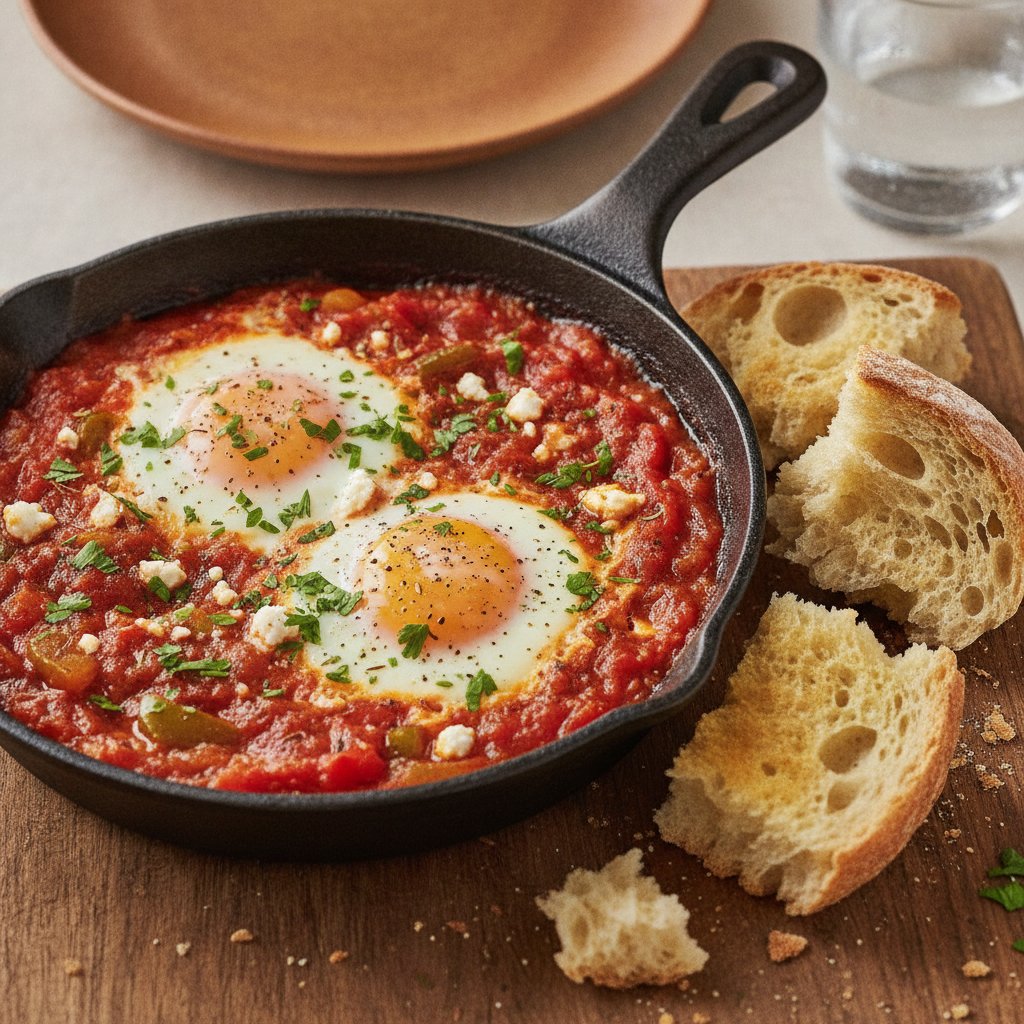Baked Eggs in Tomato Stew