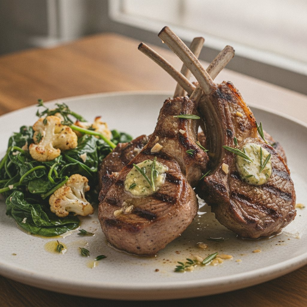 Grilled Lamb Chops with Herbs (Keto)