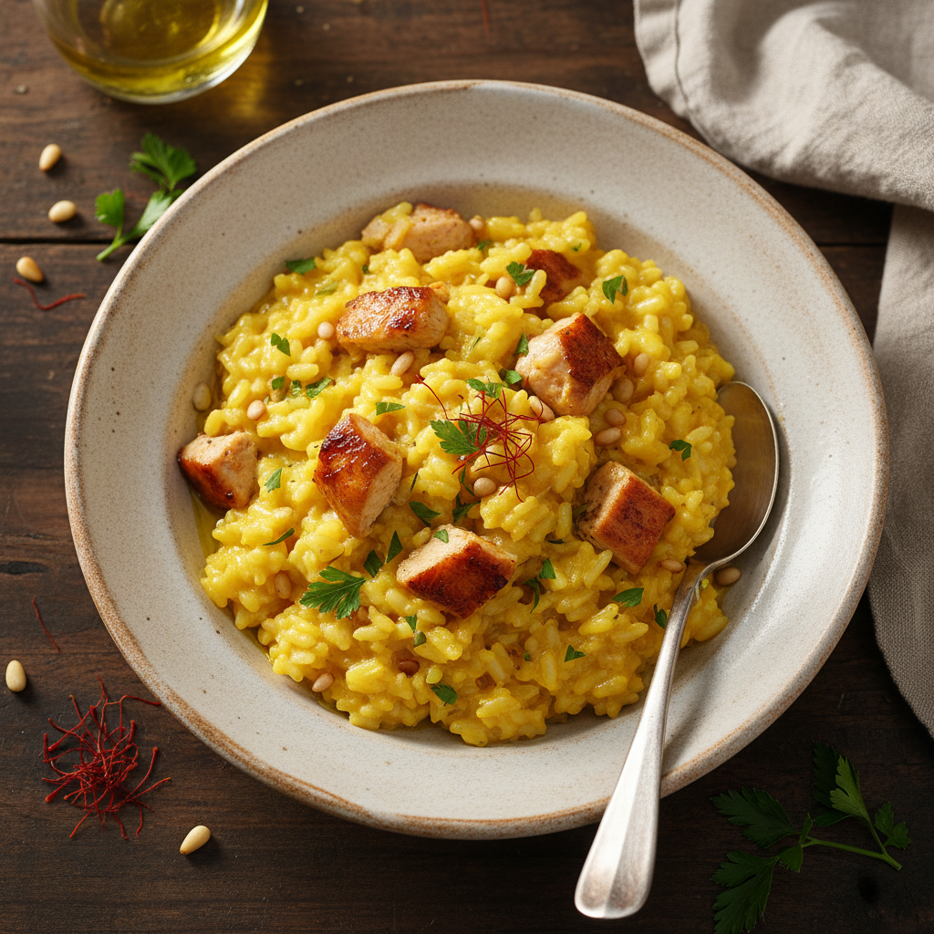 Risotto al Pollo e Zafferano