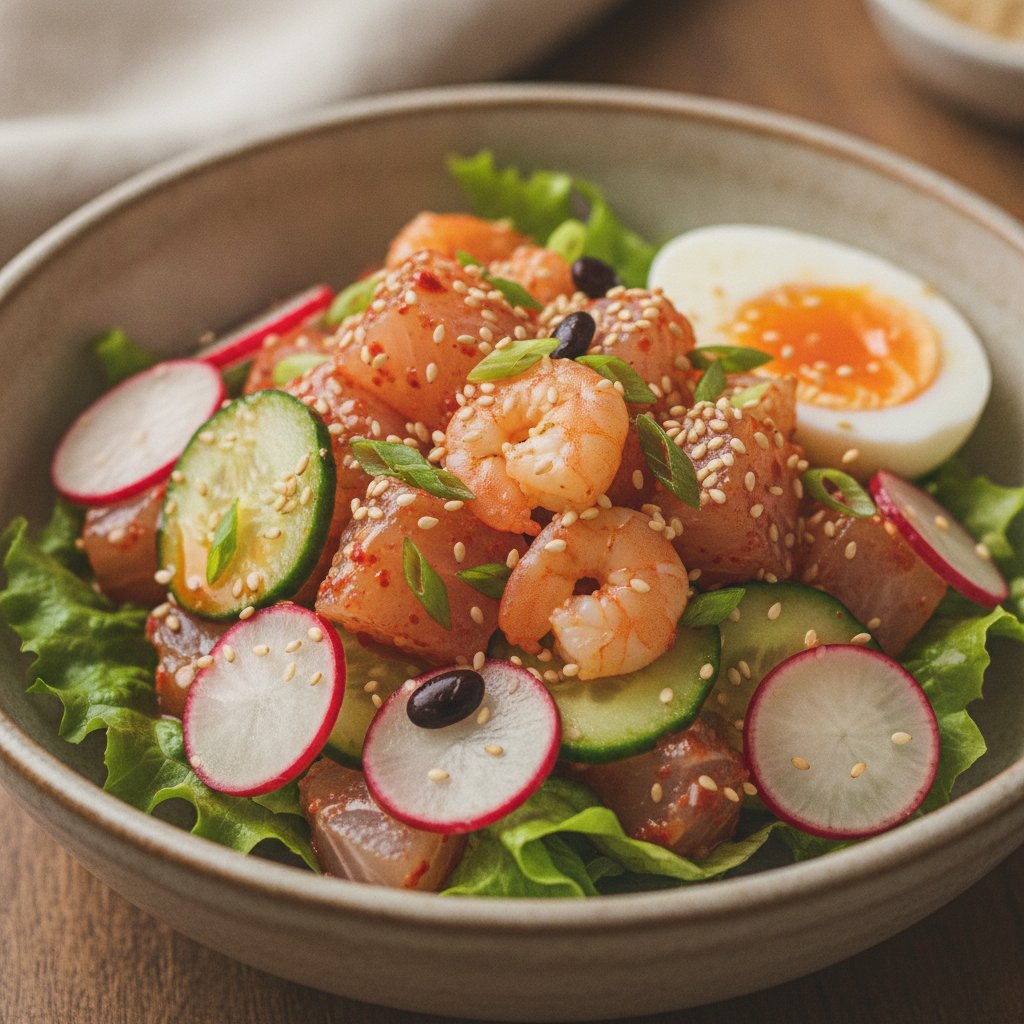 Spicy Raw Halibut Salad (High-Protein)