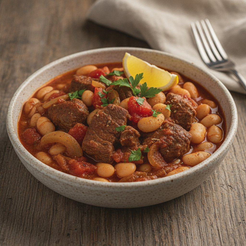 Slow Cooked Beef Bean Bowl (Low-Calorie)