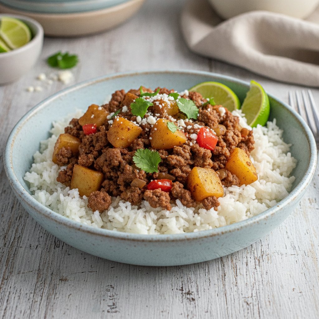 Ground Beef and Potato Bowl