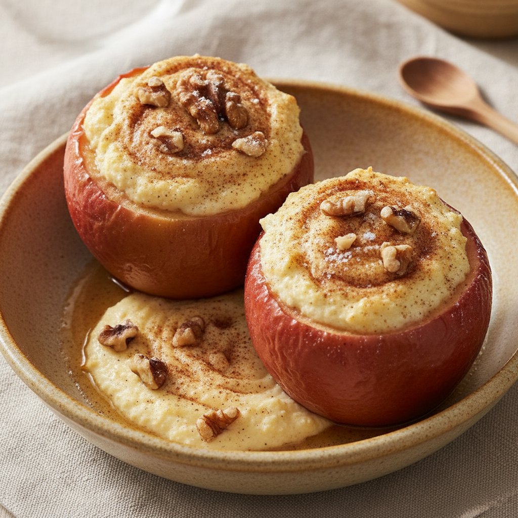 Protein-Baked Apples with Ricotta and Cinnamon