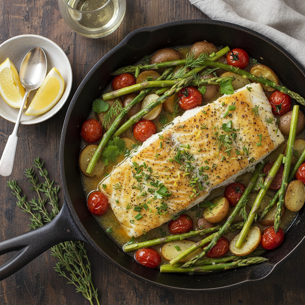 Boston Baked Cod with Herbs