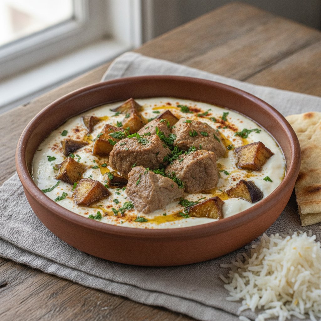 Eggplant and Yogurt Stew
