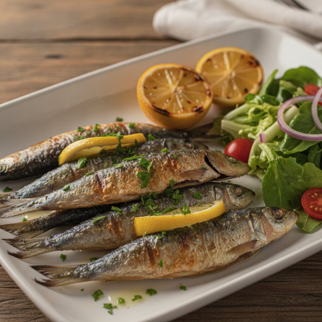 Grilled Whole Sardines (Low-Calorie)