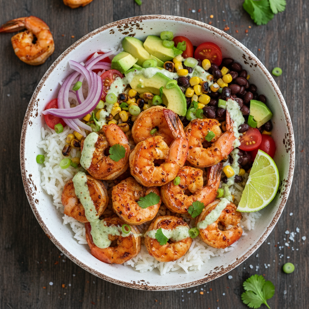 Texas Grilled Chili Lime Shrimp Bowl