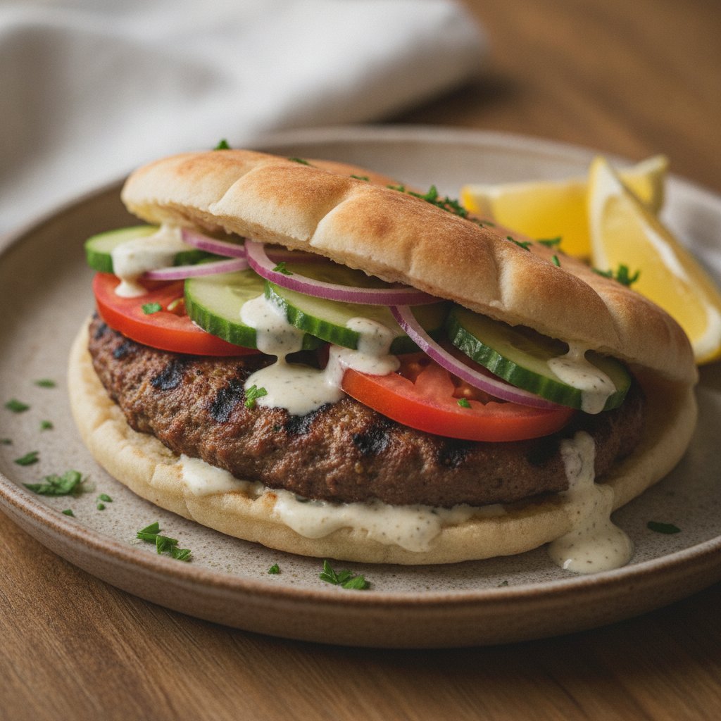 Spiced Beef Kebab Sandwich