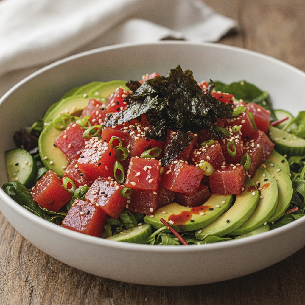 Spicy Raw Tuna Salad (Keto)