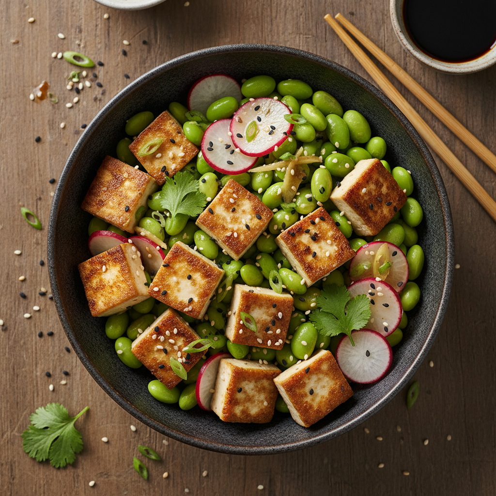 Tofu Edamame Sesame Bowl