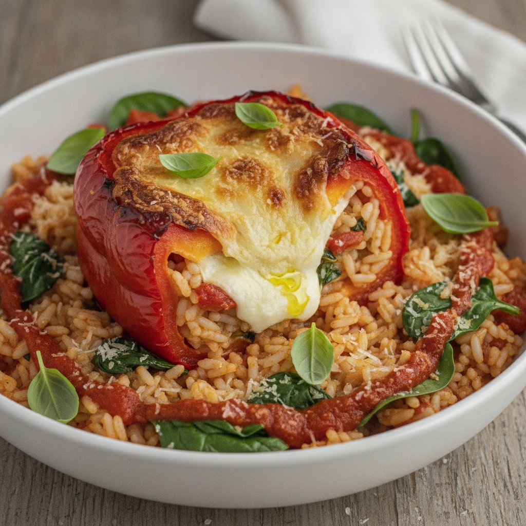 Stuffed Pepper and Rice Bowl