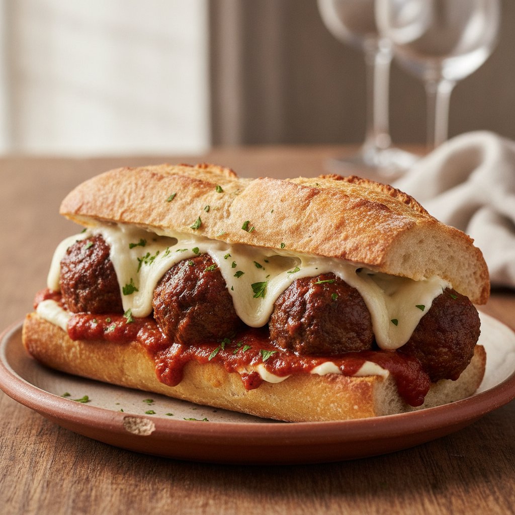 Spanish Meatball Sandwich