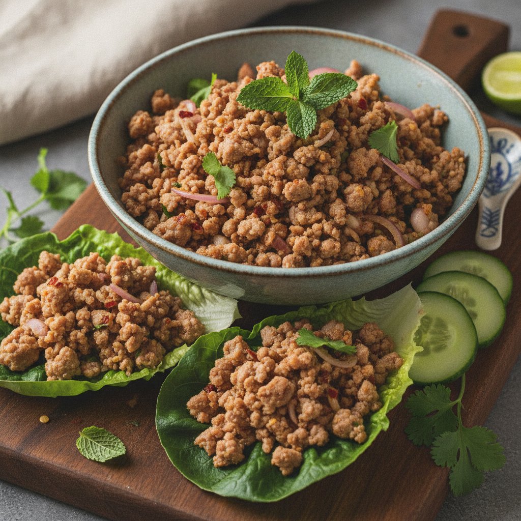 Spicy Ground Pork Salad (Keto)