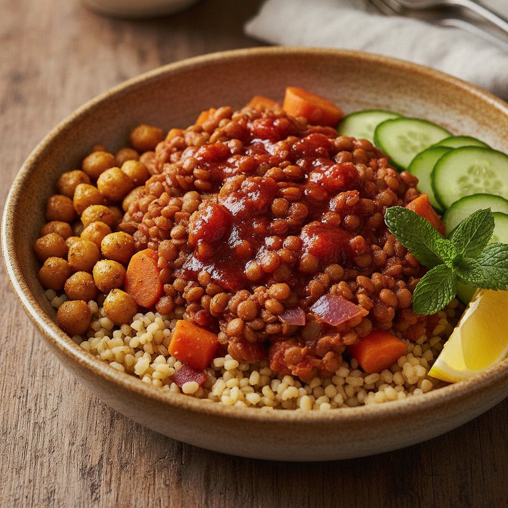 Spiced Lentil and Vegetable Bowl
