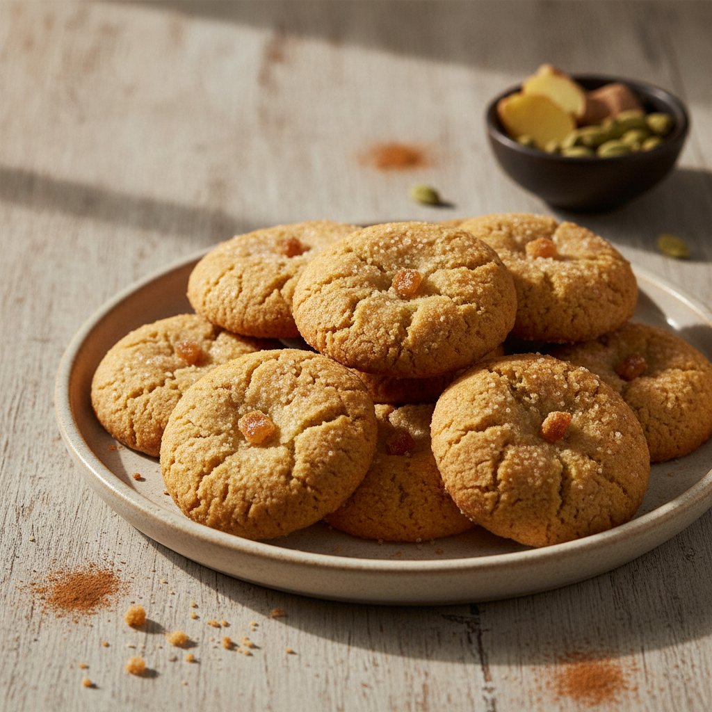 Ginger Spiced Cookies (Adraki Biscuit)