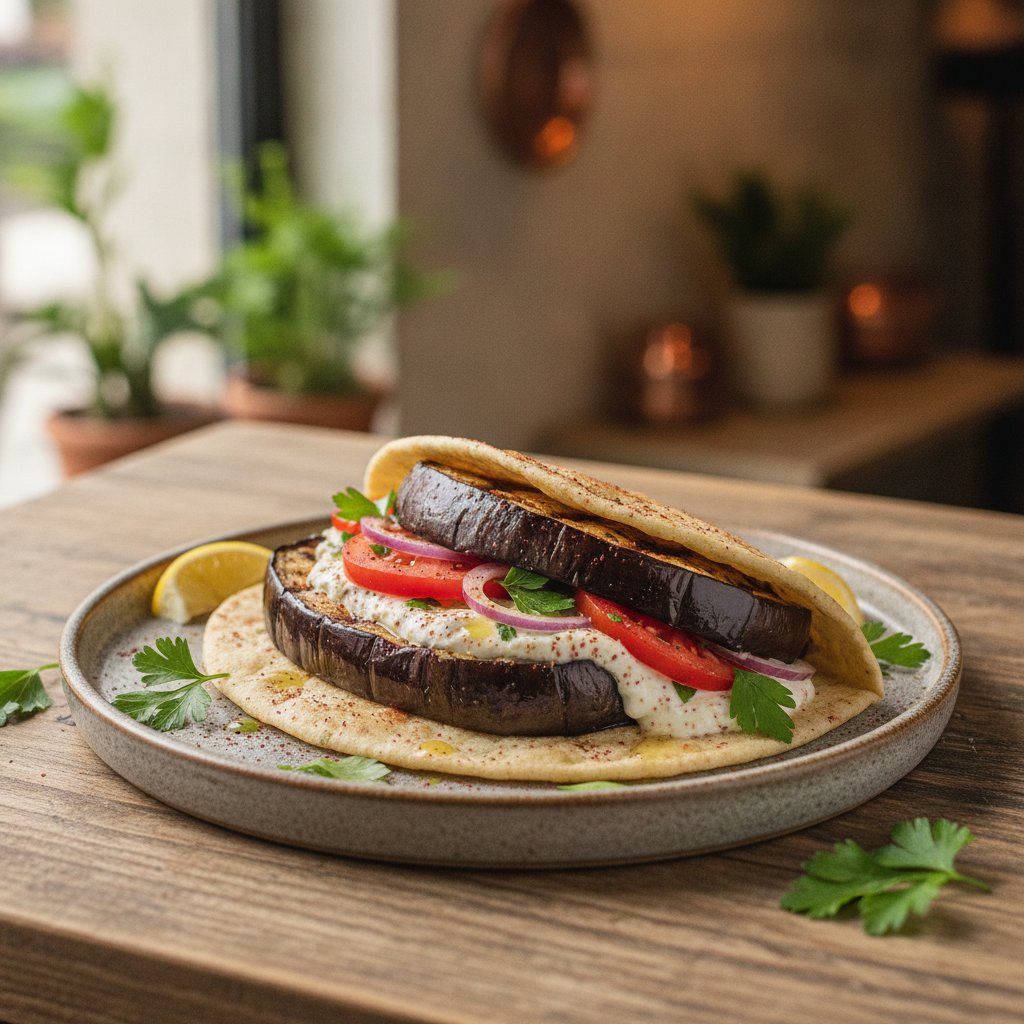 Spiced Eggplant Wrap