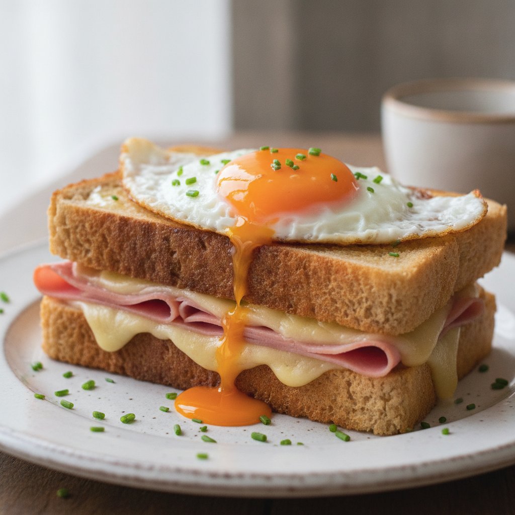 French Ham Cheese and Egg Sandwich (Gluten-Free)