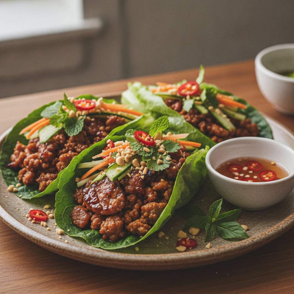 Sweet and Spicy Pork Wraps