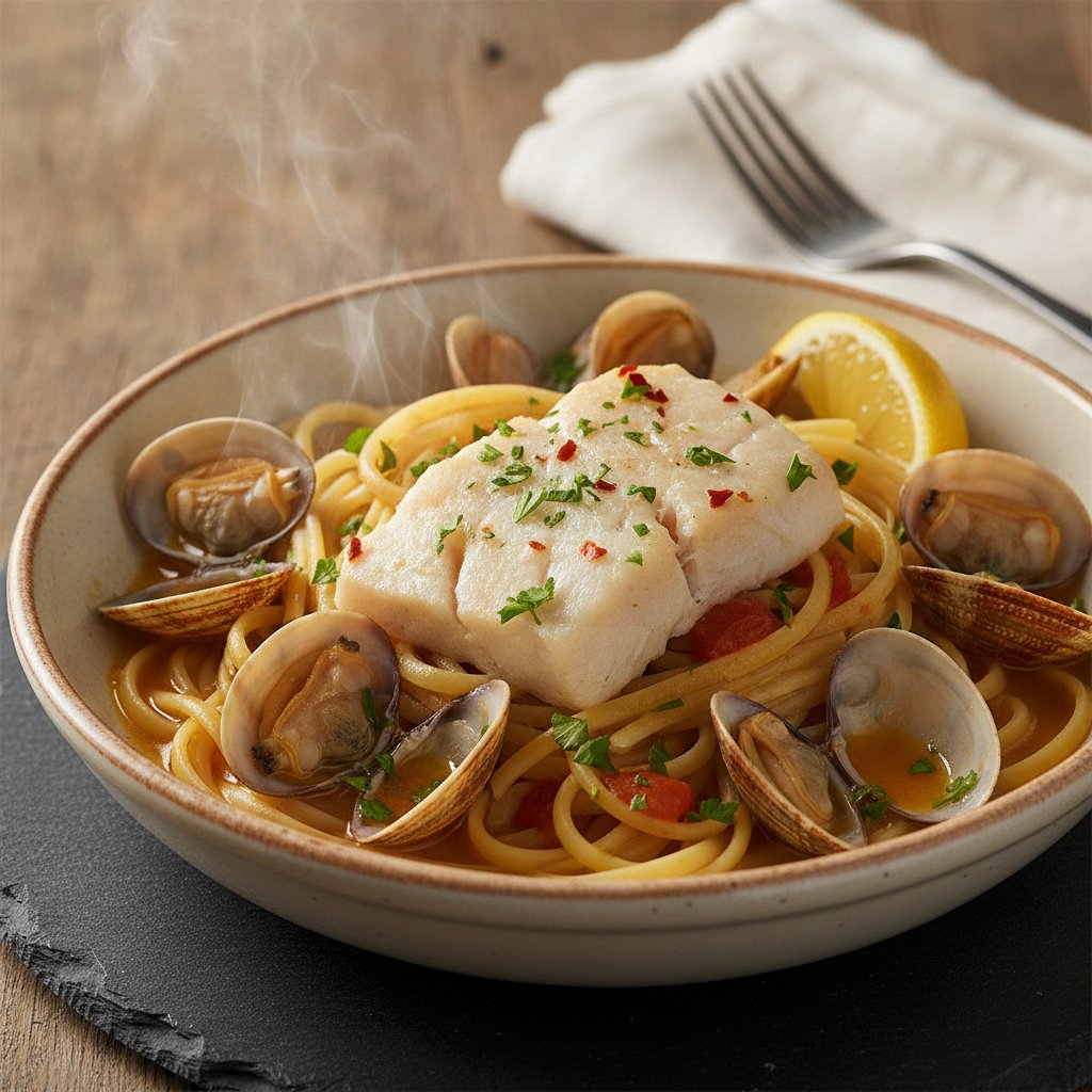 Seafood Noodles with Clams