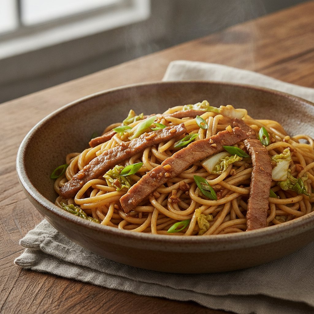Noodles with Bean Sauce (Low-Calorie)