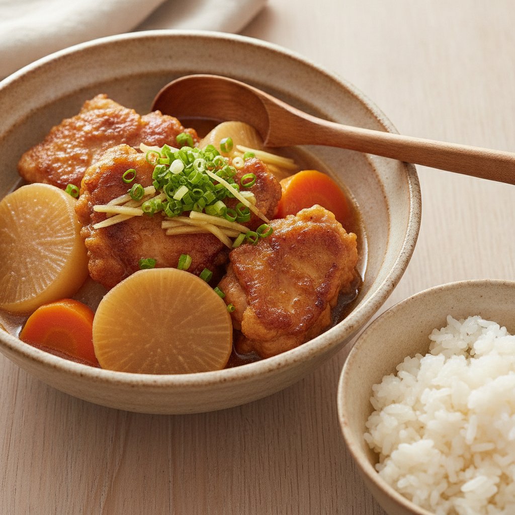 Simmered Fried Chicken and Root Vegetables (Dairy-Free)