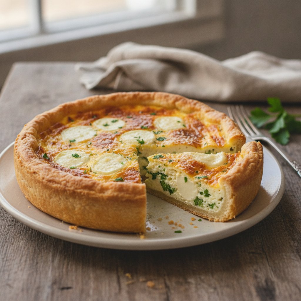 Baked Cheese and Egg Pie
