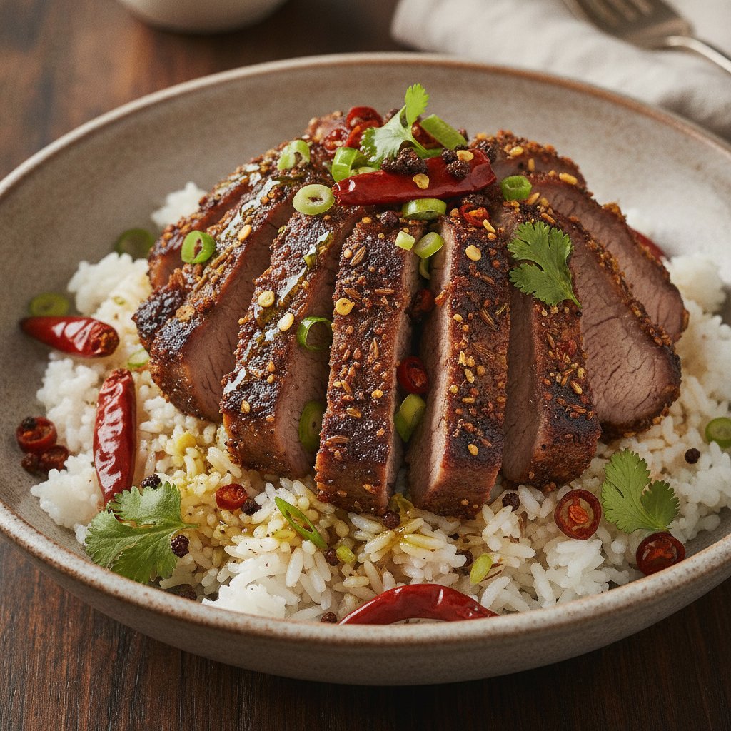 Cumin Lamb Rice Bowl