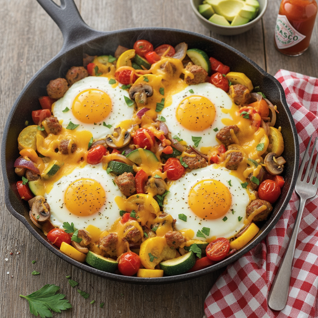 American Veggie Breakfast Skillet