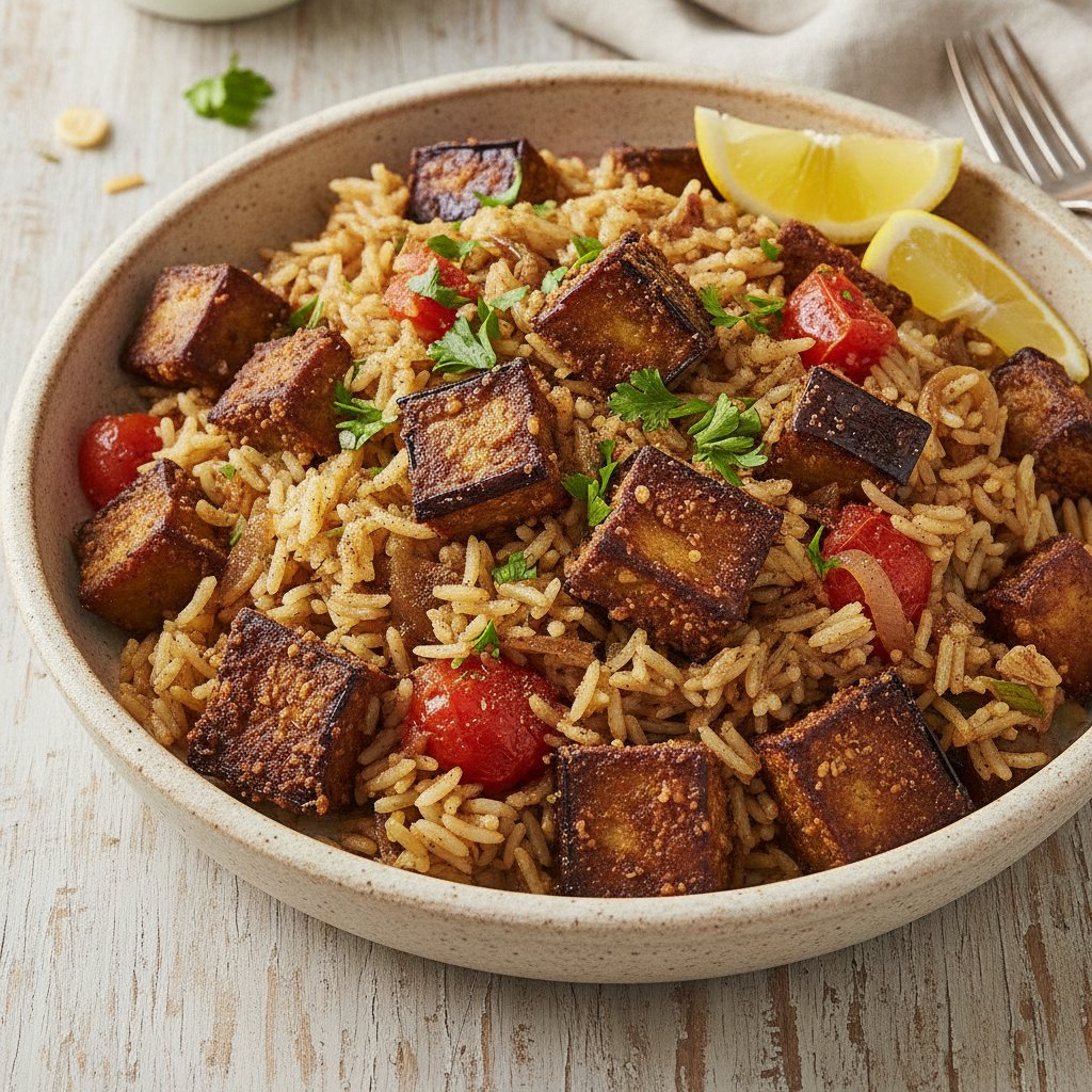 Rice with Eggplant and Tomato