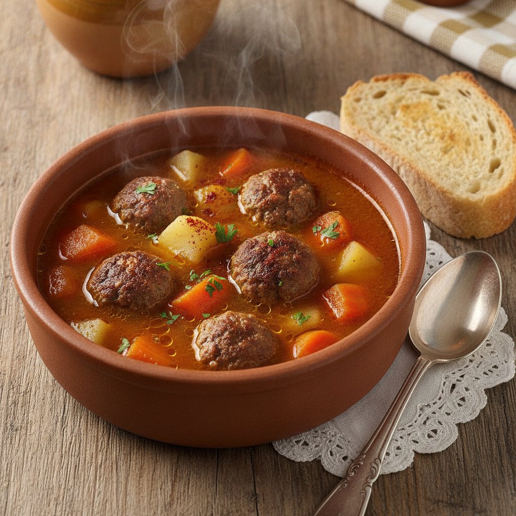 Spanish Meatball Soup