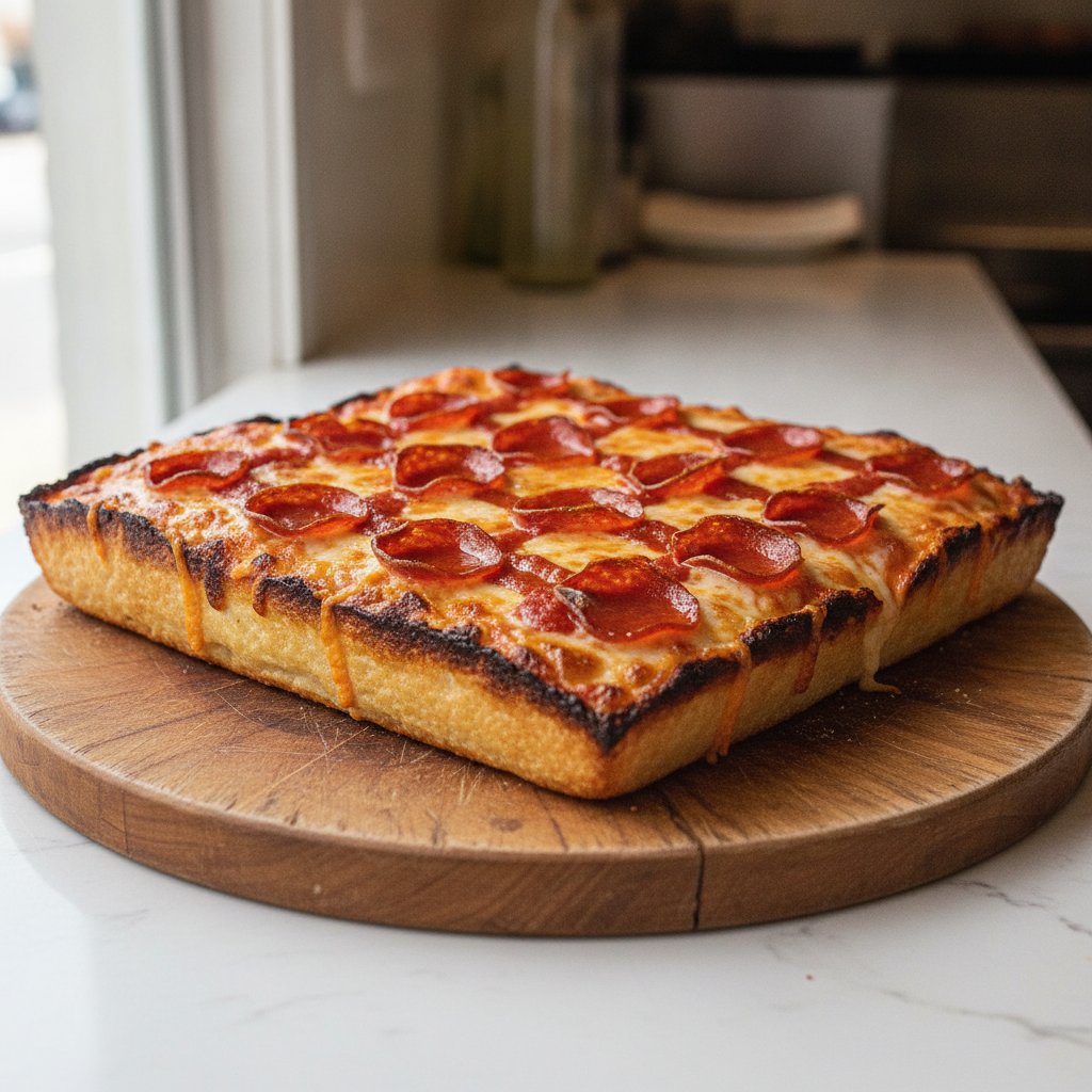 Detroit-Style Pepperoni Pizza