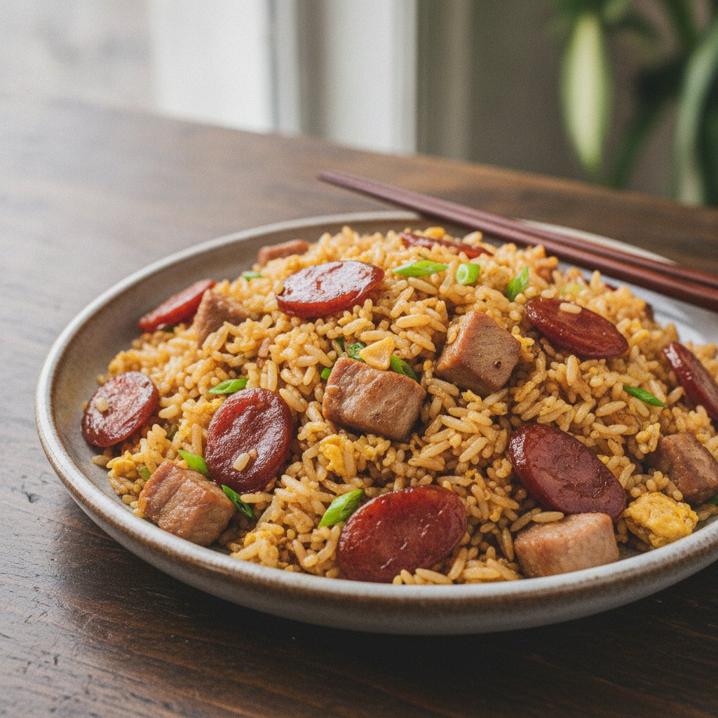 Fried Rice with Chinese Sausage (Gluten-Free)