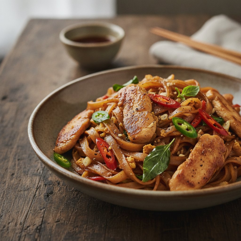 Drunken Noodles With Chicken