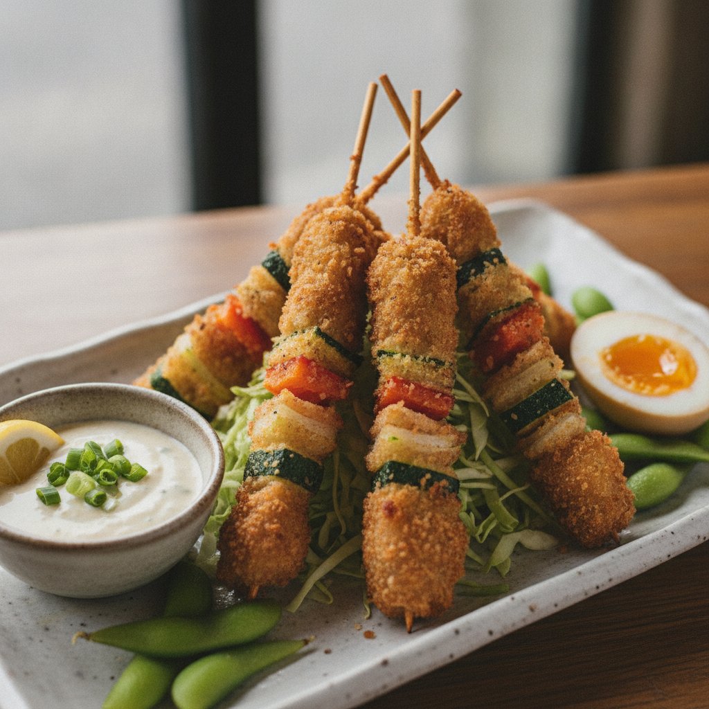 Fried Skewered Pork and Vegetables (High-Protein)