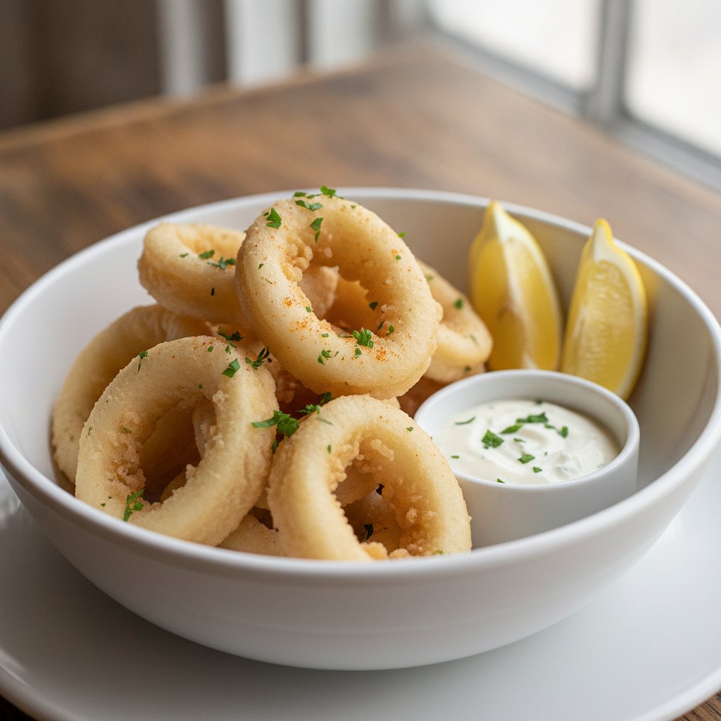 Spanish Fried Squid Rings (Low-Calorie)