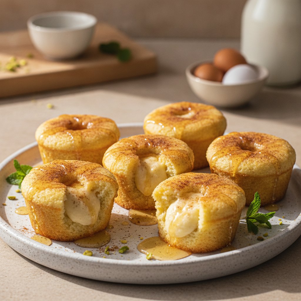 Galaktoboureko-Style Custard Cupcakes