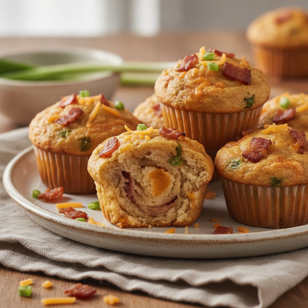 Bacon Cheddar Savoury Muffins