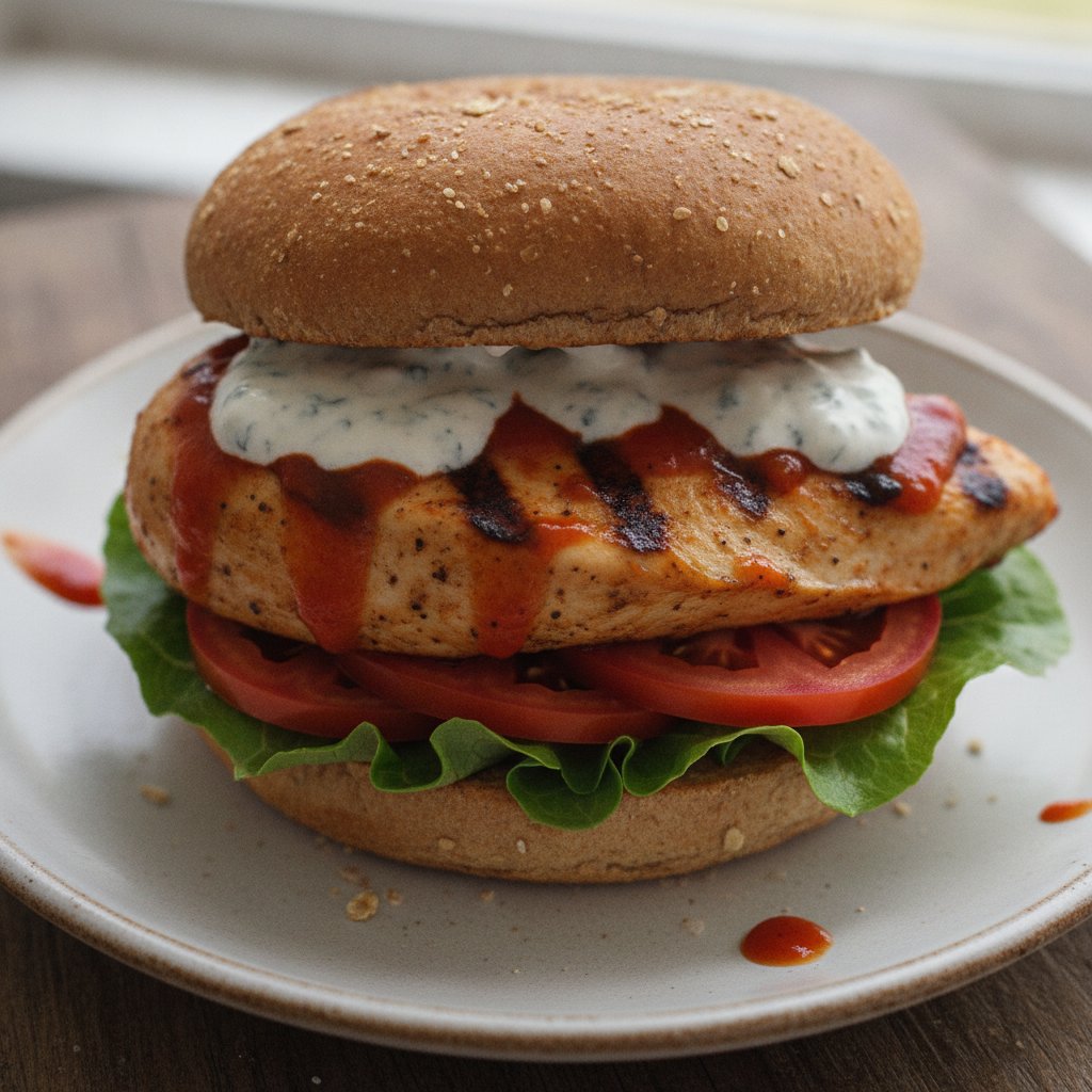 Buffalo Chicken Sandwich (Low-Calorie)