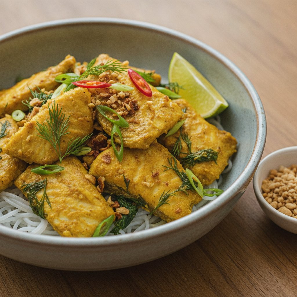 Stir Fried Snapper With Turmeric And Dill (Gluten-Free)