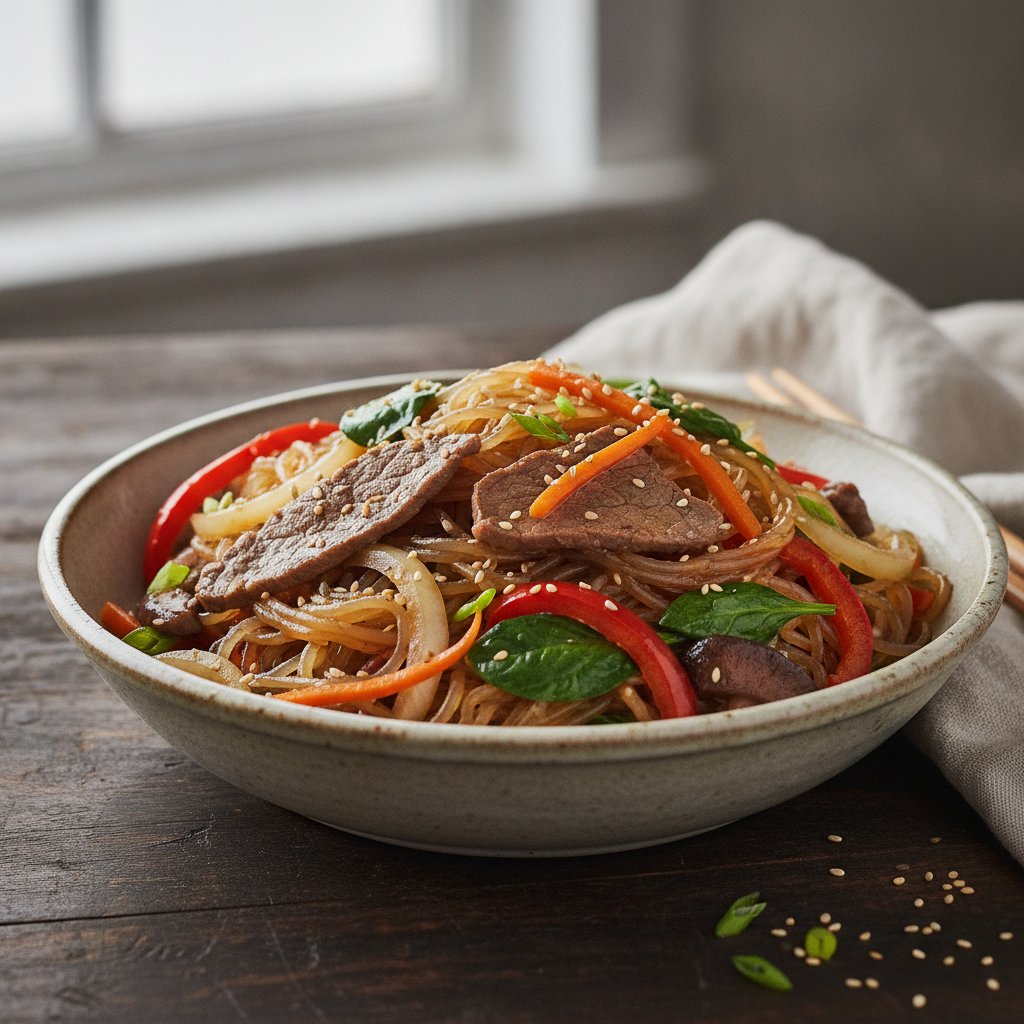 Stir Fried Glass Noodles (Low-Calorie)